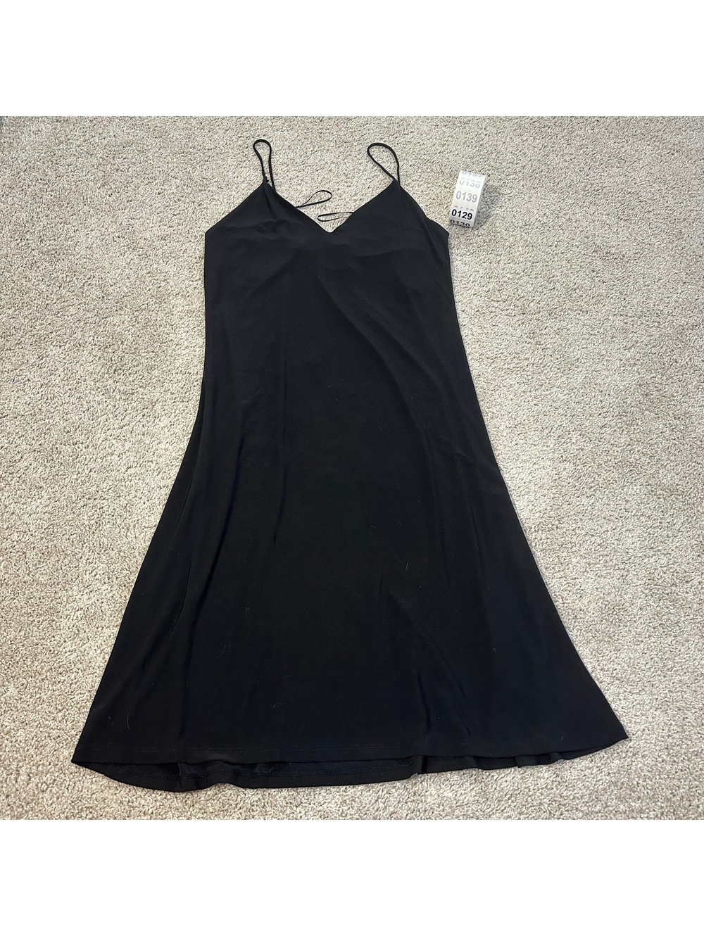 Zara black spaghetti strap dress